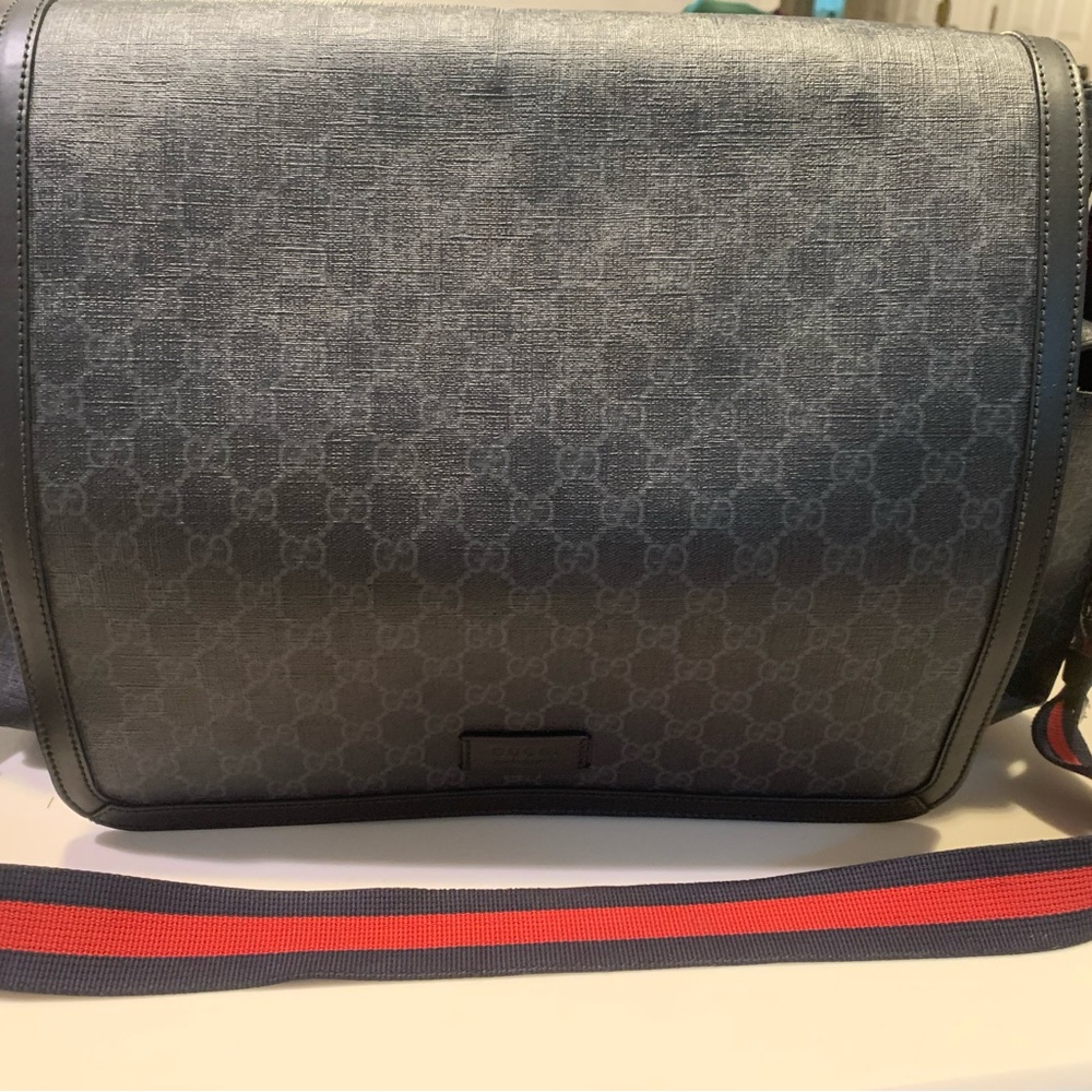 Authentic Gucci GG supreme diaper bag